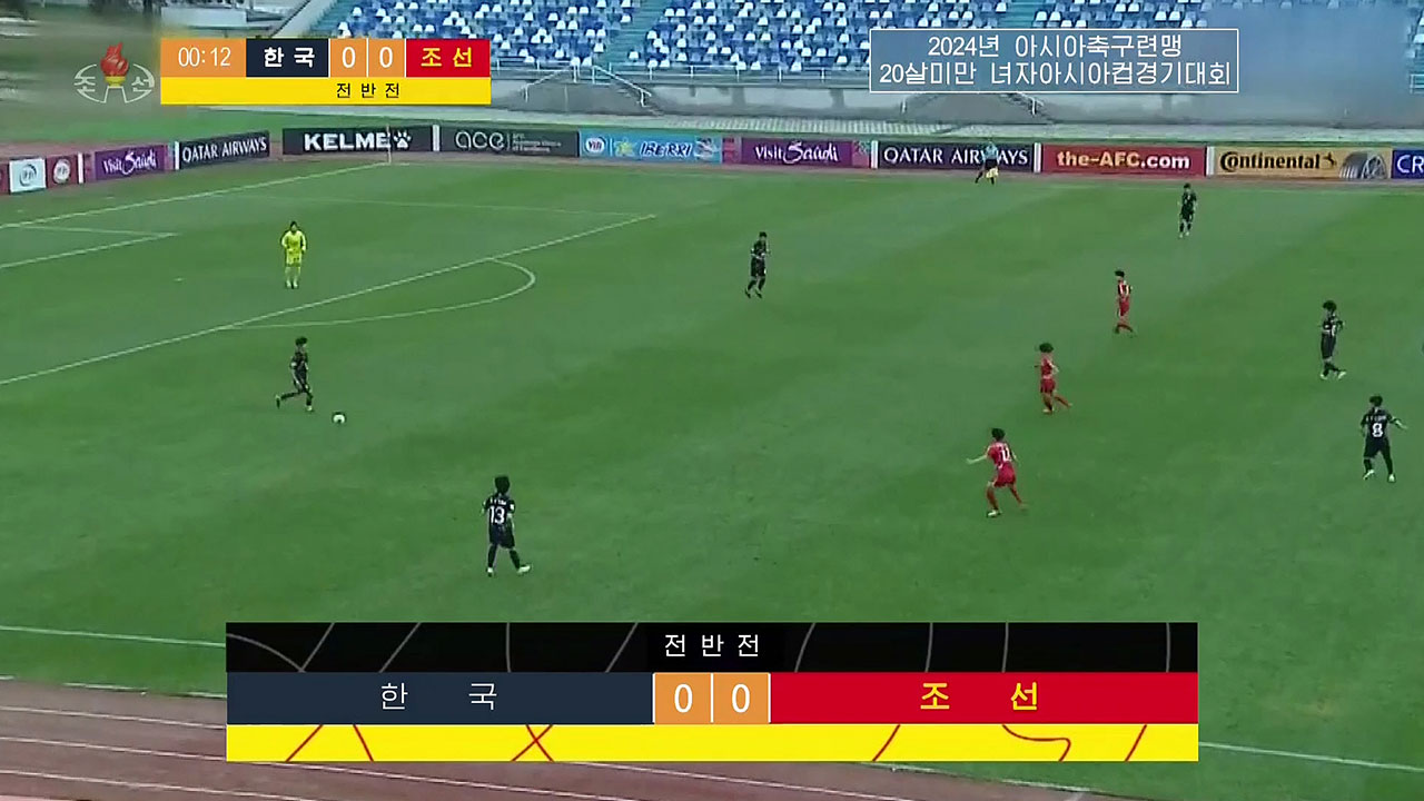 북, 여자축구 남북대결 영상 보도에선 괴뢰 대신 '한국'