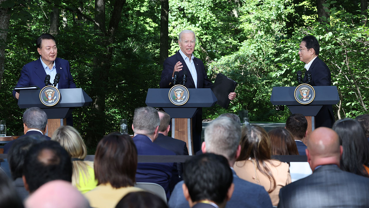 김태효 "캠프 데이비드 선언 1주년에 한미일 축하 메시지 준비" 