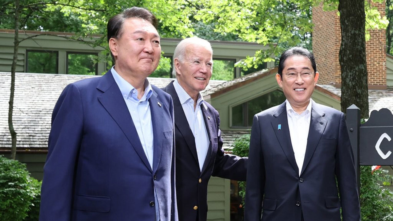 한미일, '캠프 데이비드' 1주년 맞아 "철통같은 안보협력 제고" 공동성명