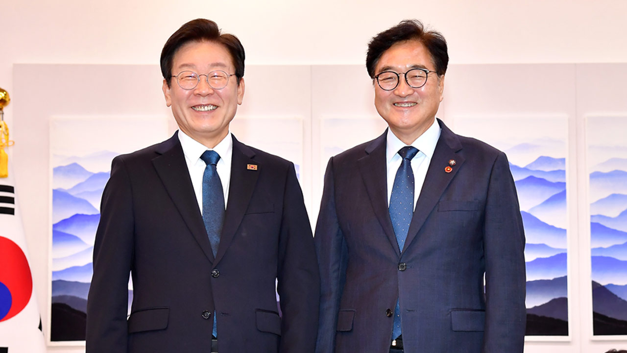 이재명, 우원식 의장 예방‥"행정부 독주 심각‥입법부 위상 지켜달라"