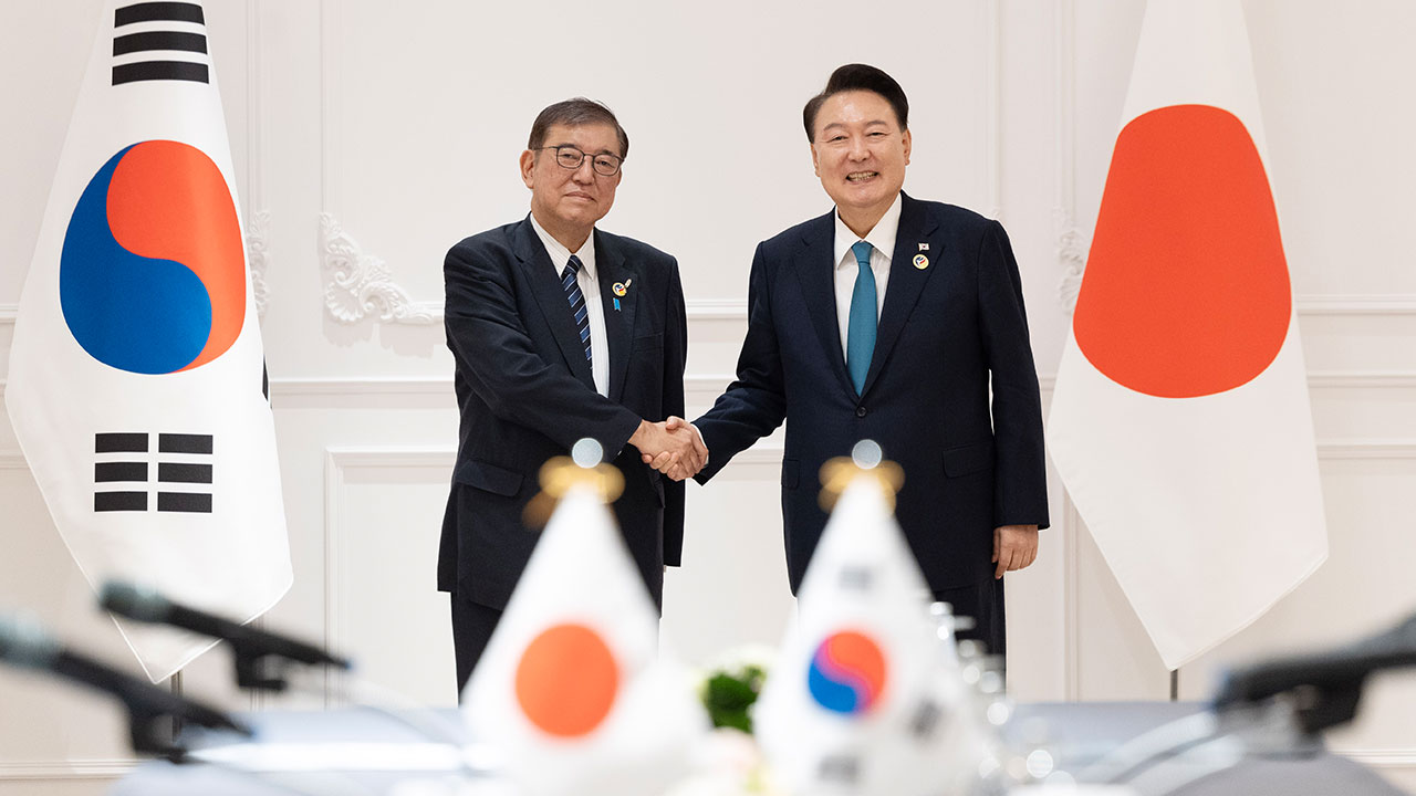 윤-이시바 첫 회담 "한일 협력관계 계승·발전하자"‥과거사 문제는 논의 안 해