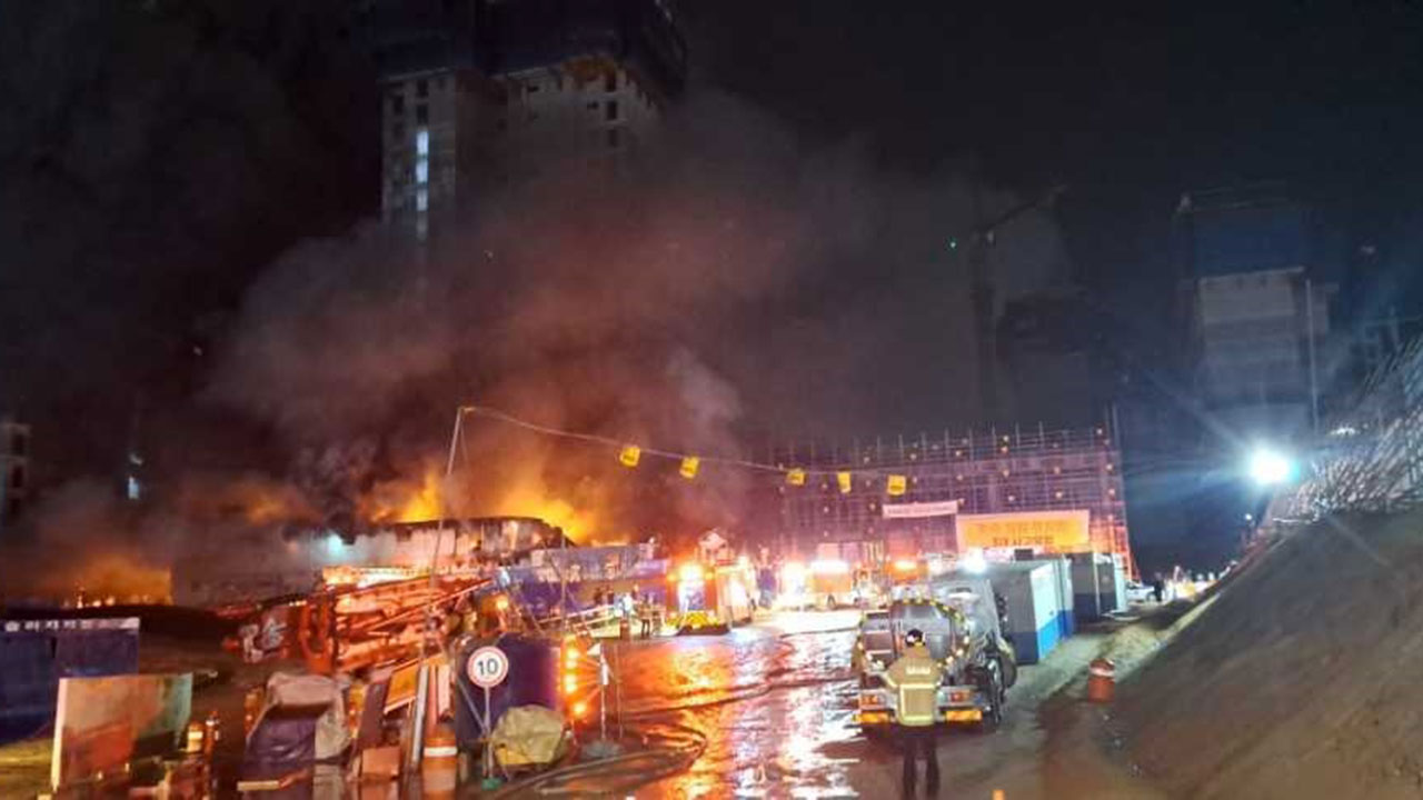 강원 원주 아파트 공사 현장서 불‥8천5백만 원 재산 피해