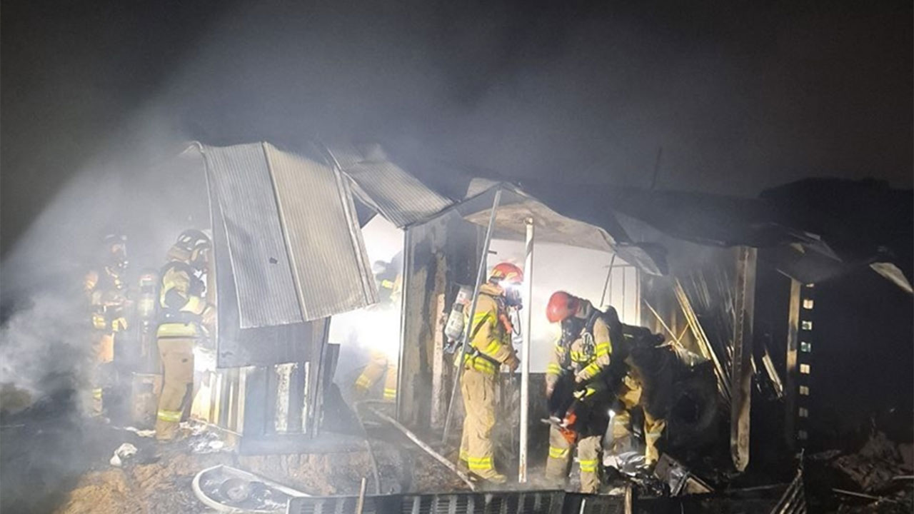 경기 오산 주거용 컨테이너서 화재‥70대 남성 1명 사망