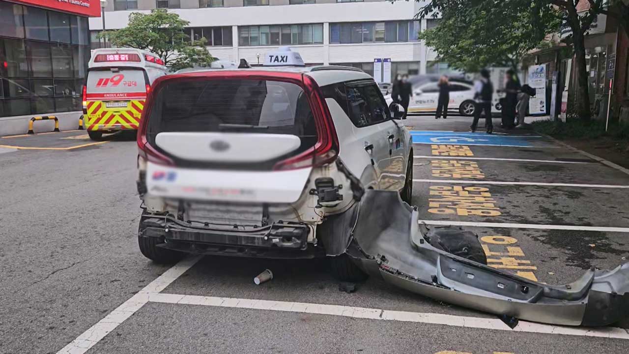 국립중앙의료원 응급실에 택시 돌진해 3명 부상‥60대 기사 "급발진" 주장