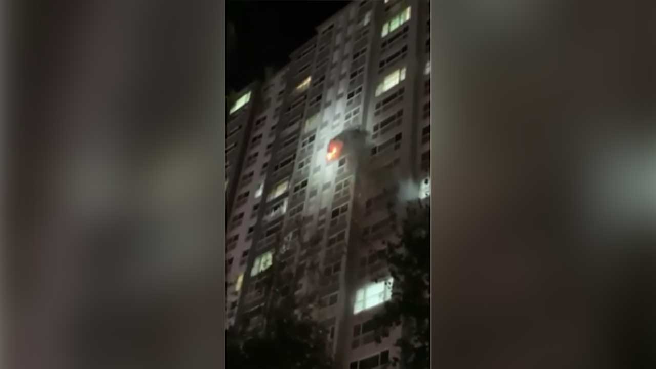 대구 달성군 아파트서 불‥에어컨 실외기실 화재