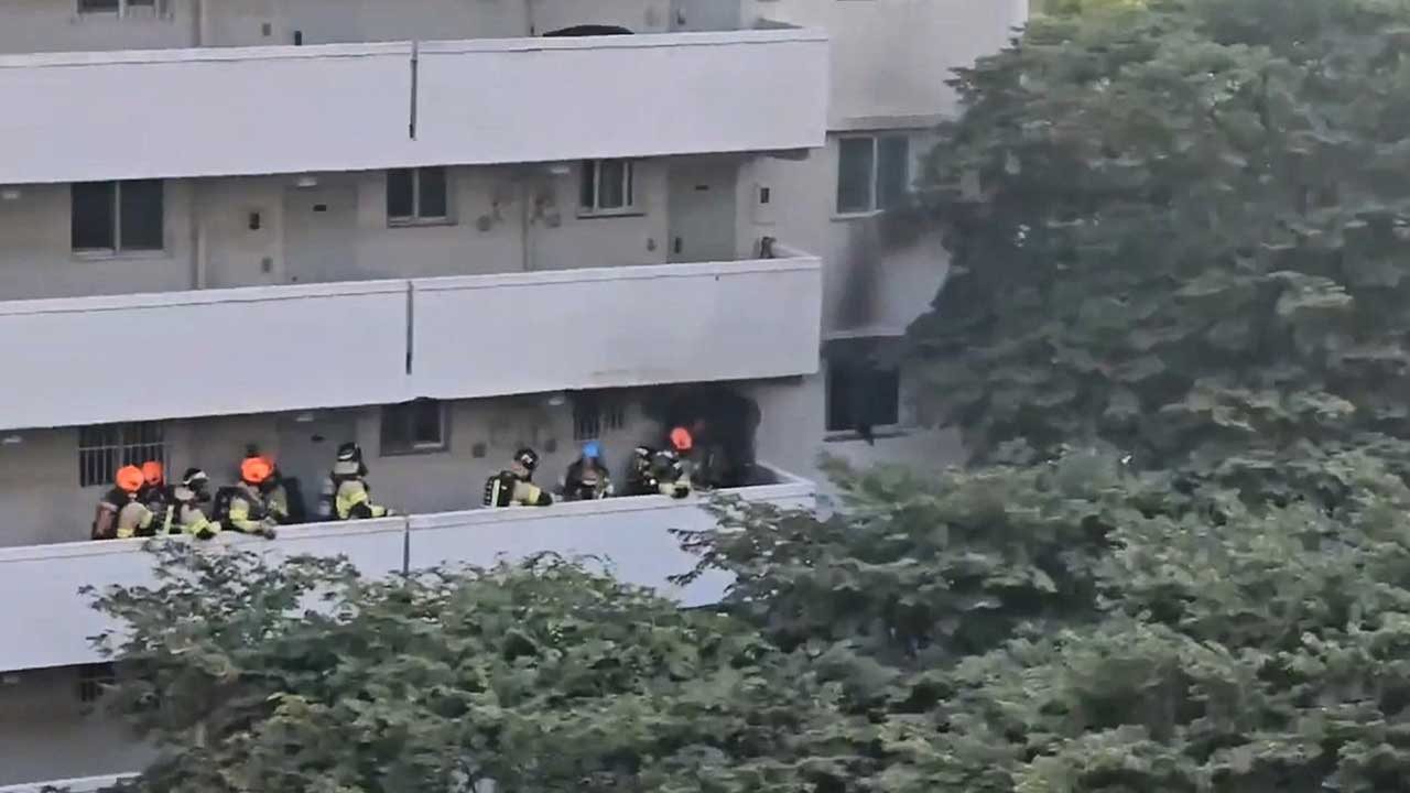 서울 노원구 상계동 아파트 불‥인명피해 없어
