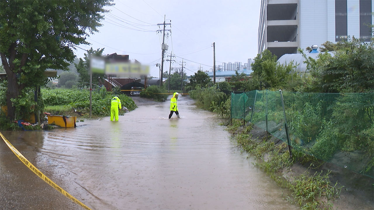 아침 6시 기준 집중 호우 대피 2천 명 육박‥주택 침수 455건