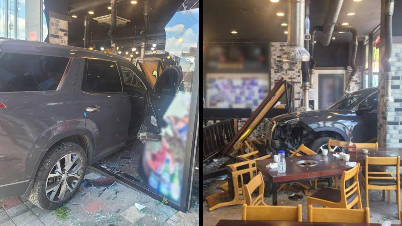 울산서 SUV 승용차 식당으로 돌진‥외국인 손님 3명 부상