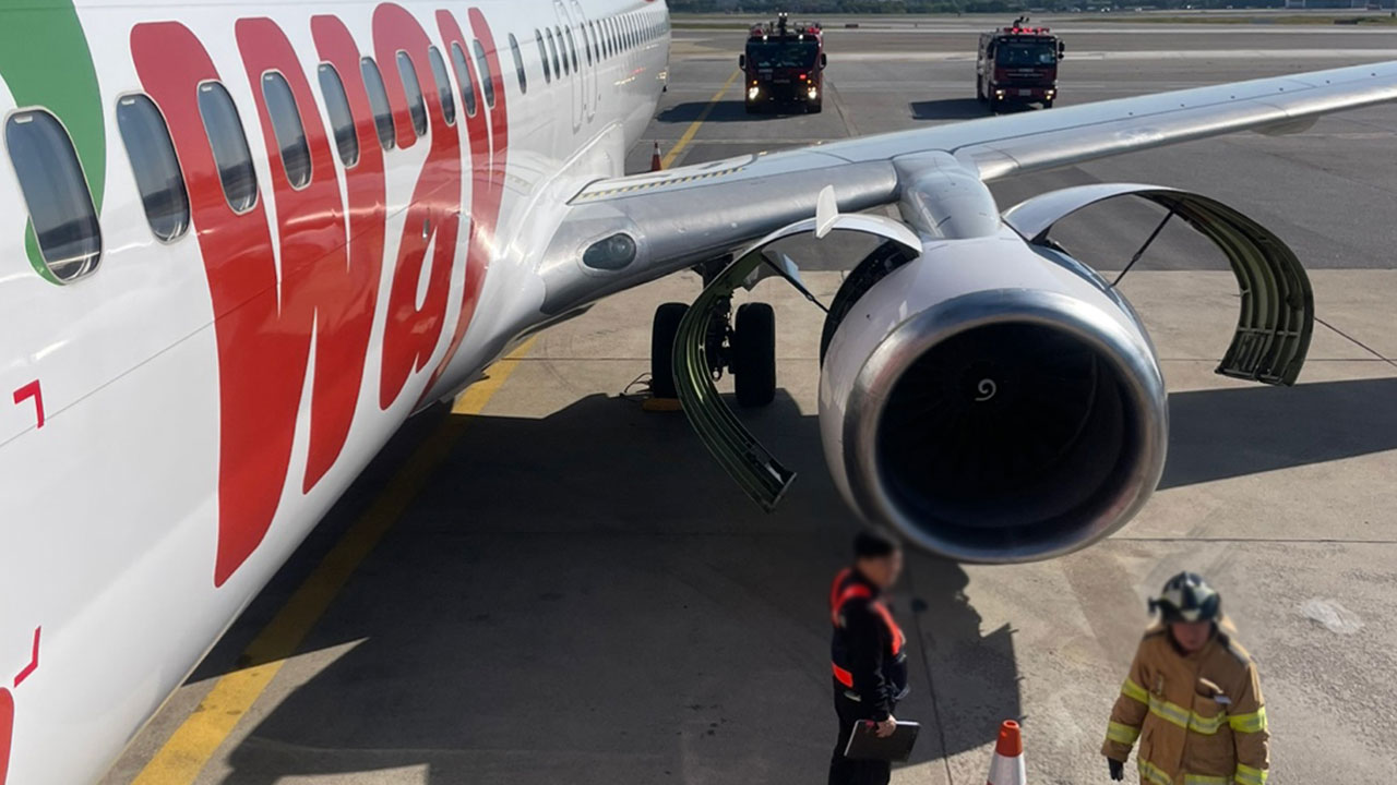 티웨이항공 제주행 항공편 이륙 직후 연기 발생‥150여 명 대체 항공편 이용