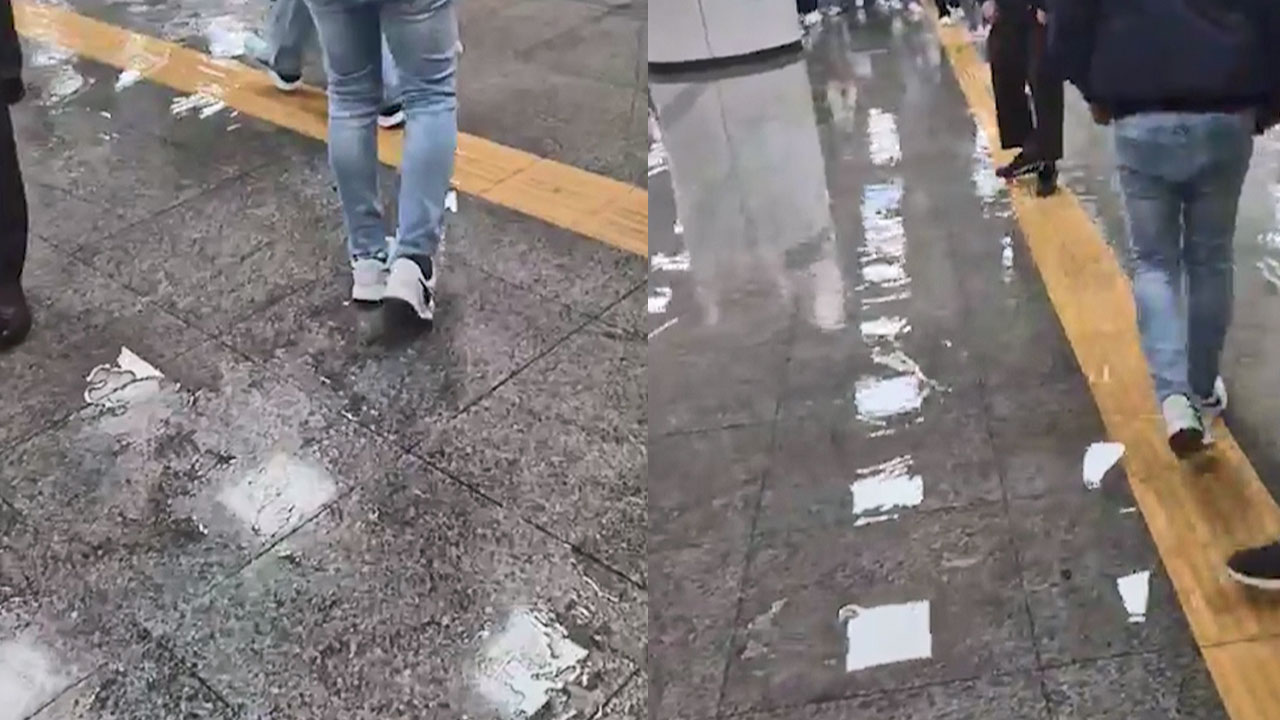 수인분당선 수원역서 누수 발생‥한때 무정차 통과