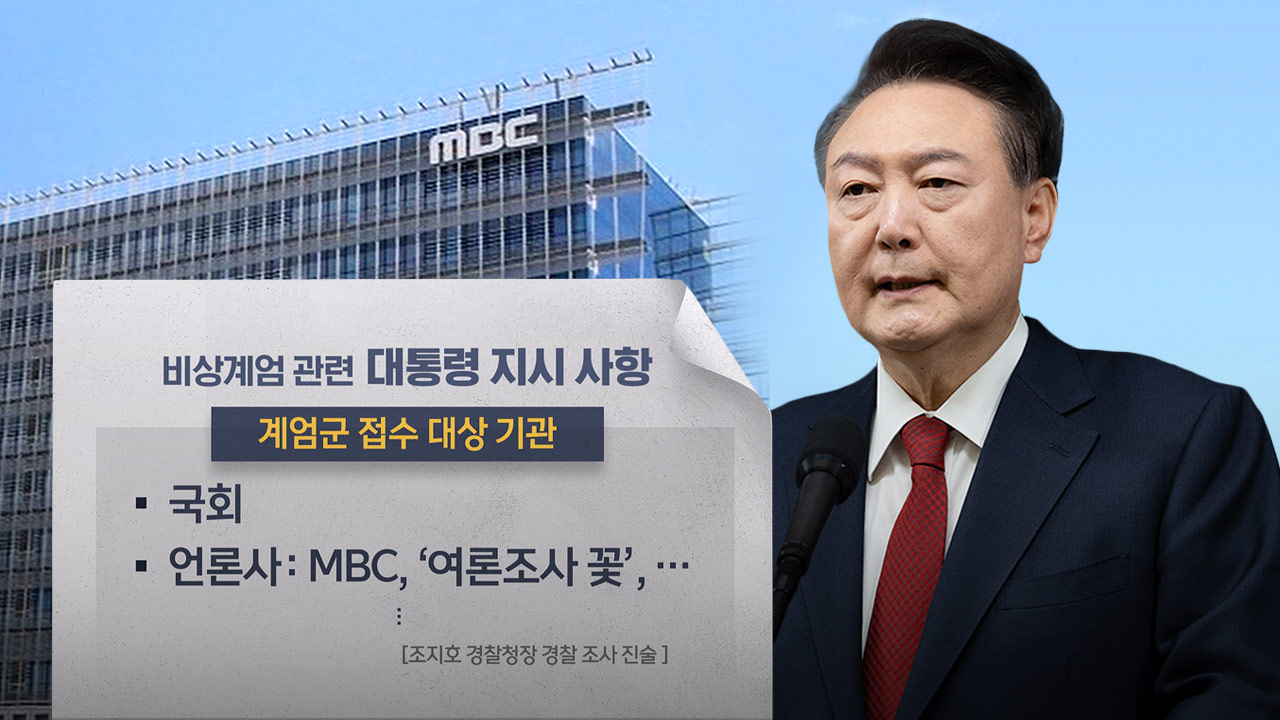 '계엄군 장악 기관에 MBC 포함' 문건에‥"윤석열의 사적 복수 의지"