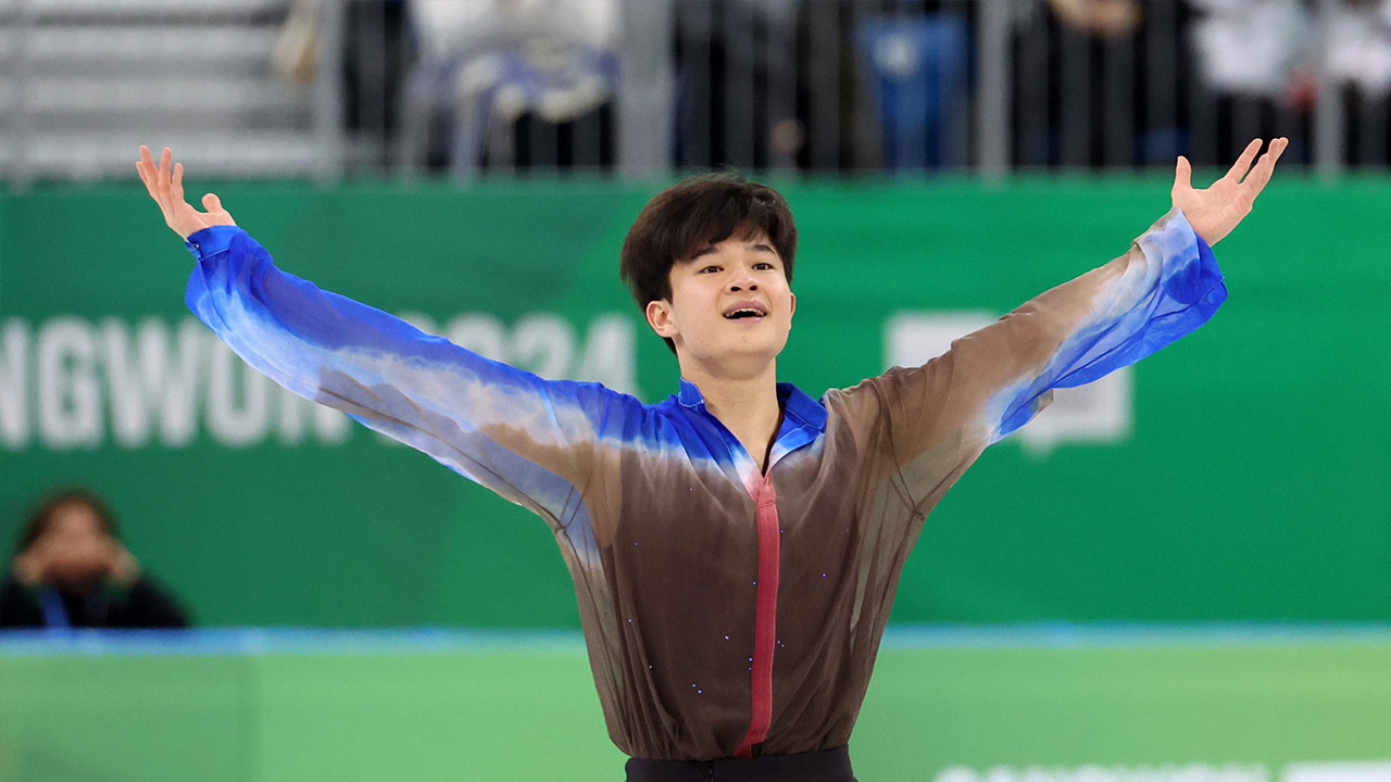 [동계청소년올림픽] 피겨 김현겸, 남자 싱글 금메달‥한국 남자선수 최초