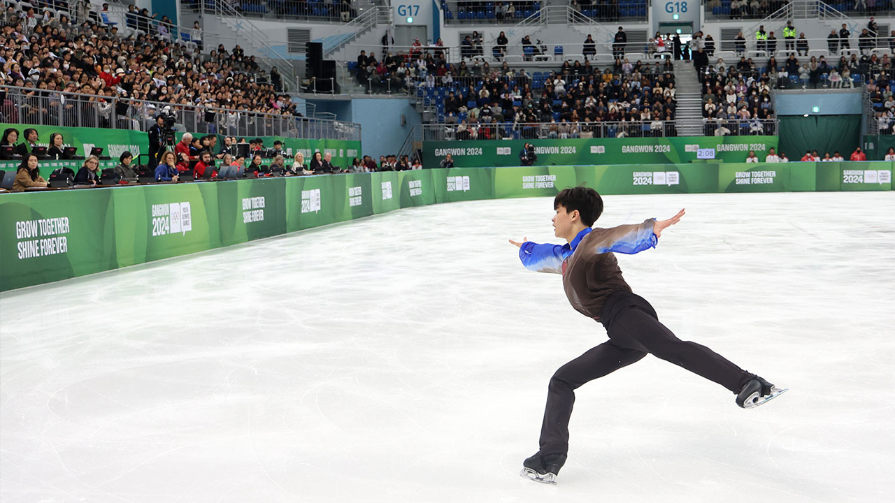 [동계청소년올림픽] 피겨 김현겸, 남자 싱글 금메달‥한국 남자선수 최초
