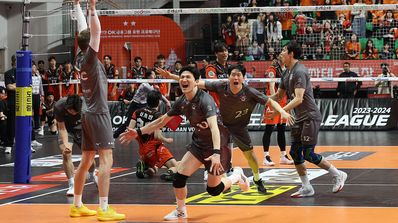 남자 배구 대한항공, 사상 첫 4년 연속 통합우승