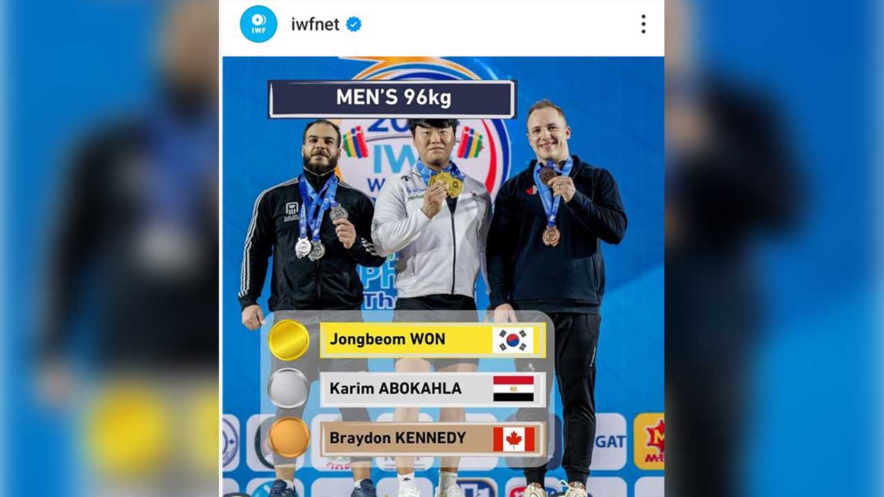역도 96kg급 원종범, IWF 월드컵 3관왕‥용상 한국신기록 수립