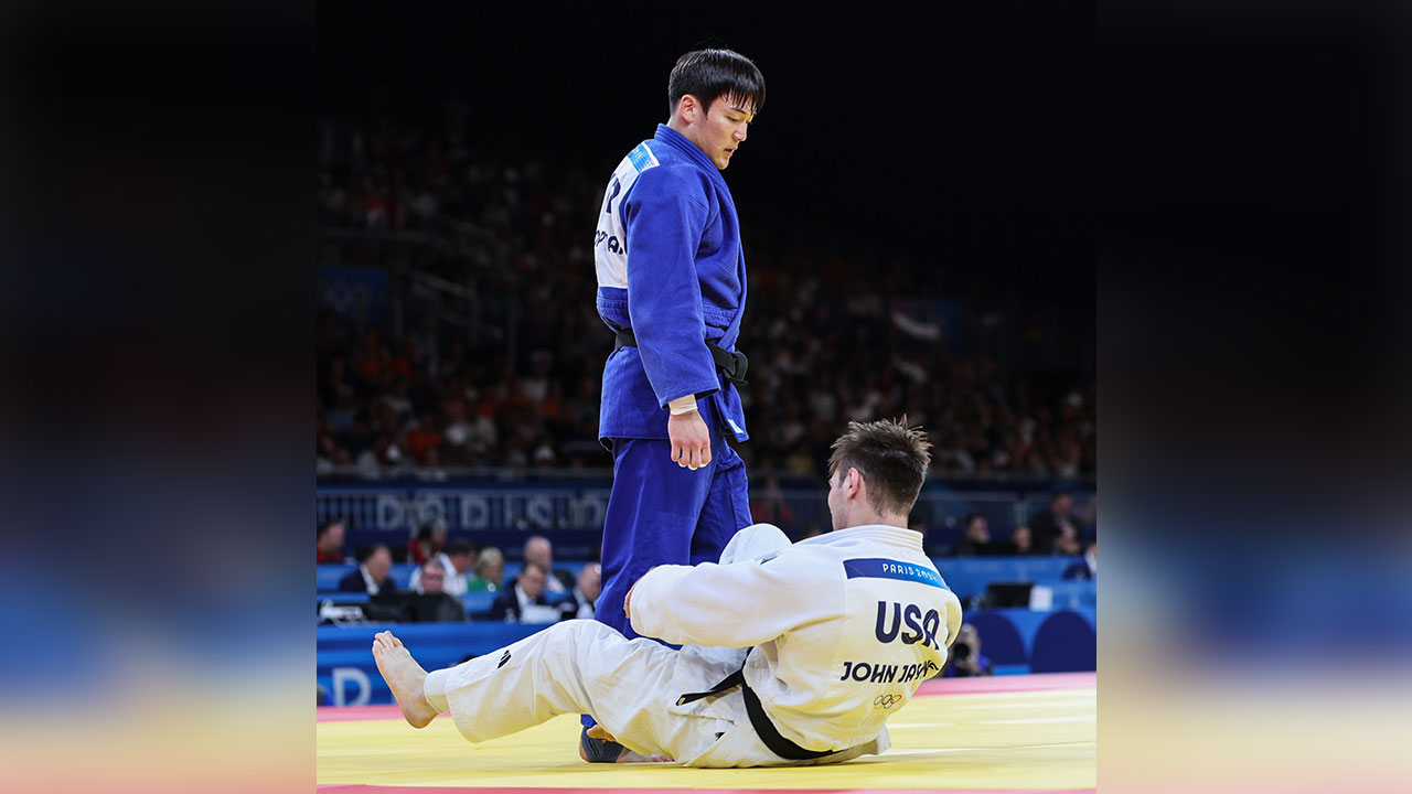 [올림픽] 유도 90㎏급 한주엽, 업어치기 절반승으로 8강 진출