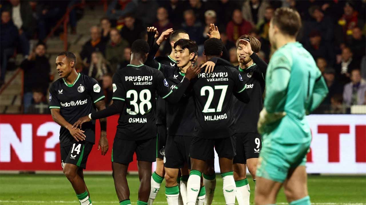 '황인범 풀타임' 폐예노르트, 바카라 꽁 머니 3-1 승리