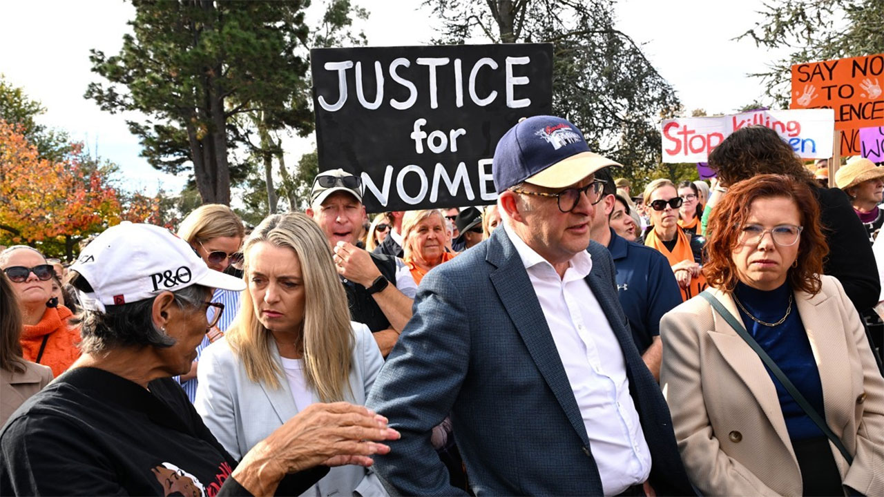 호주서 여성폭력 반대 수천명 시위‥총리도 참여