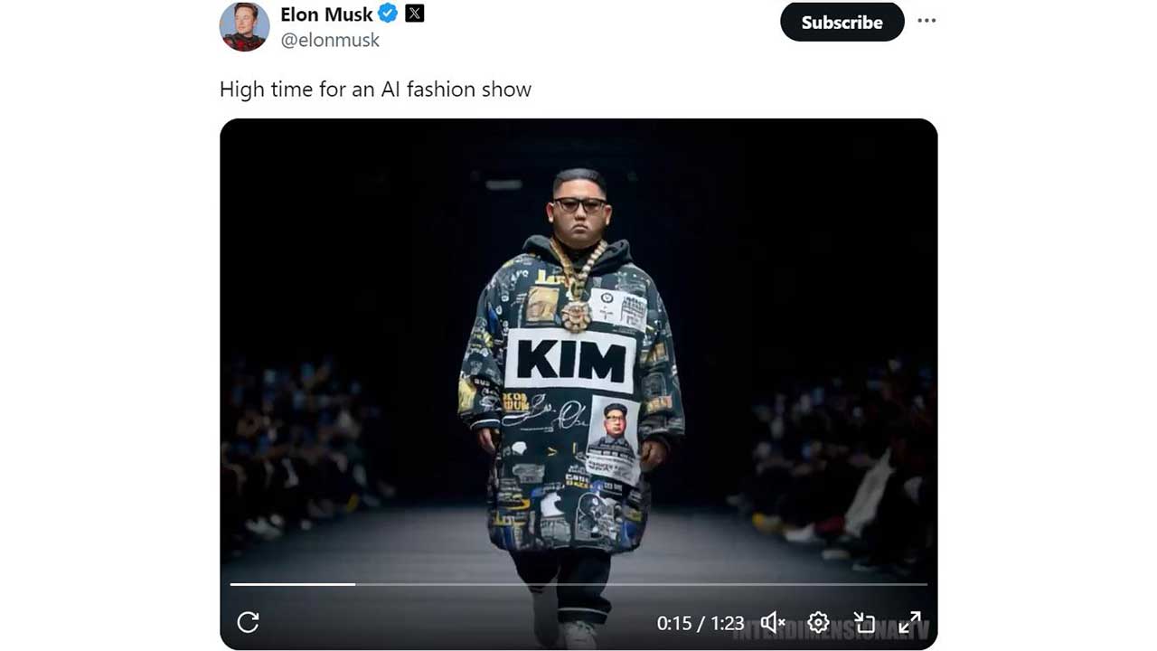 힙합 패션 김정은‥머스크가 올린 AI 영상 1억5천만뷰 인기