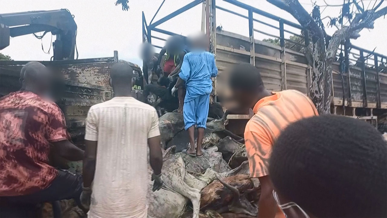 나이지리아서 유조차·트럭 충돌‥최소 48명 사망