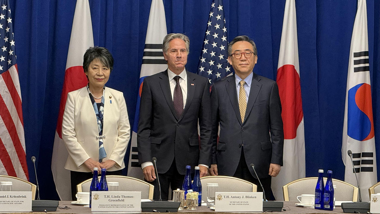 한미일 삼국 외교장관회의 열려‥"미·일 정치 리더십 바뀌어도 삼자협력 불변"