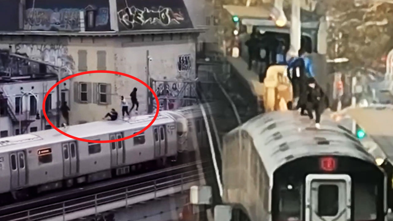 Riding the Rails: 6 Daredevils Caught Surfing on Subway Roof in Jaw-Dropping Stunt