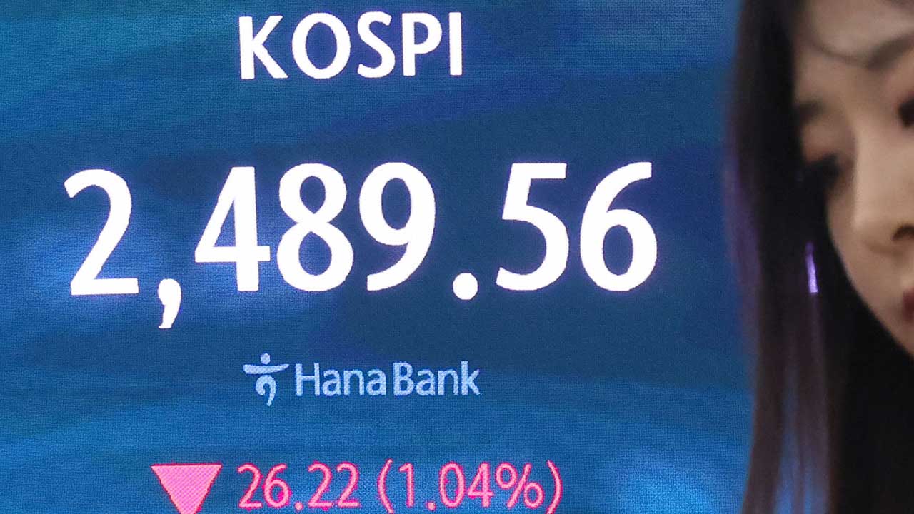 코스피, 반도체주 중심 1% 하락해 2,480대 마감‥환율은 1,470원대
