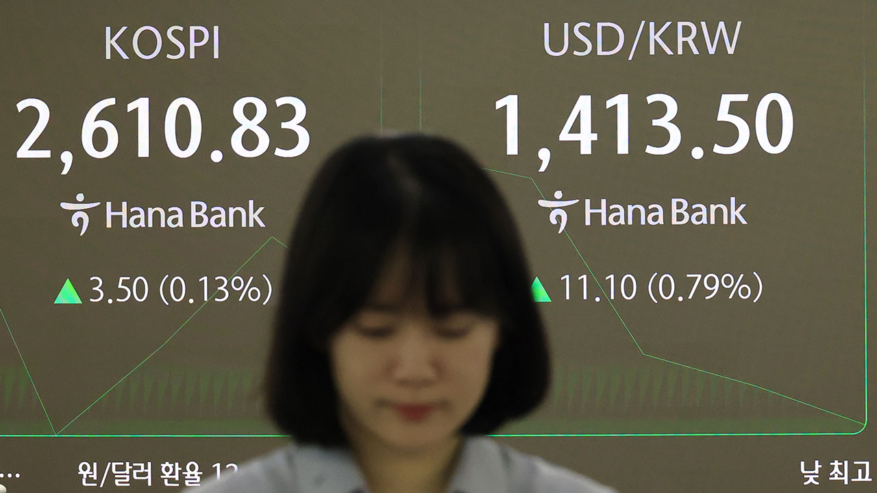 코스피 장중 상승 전환해 한때 2,620선까지 도달