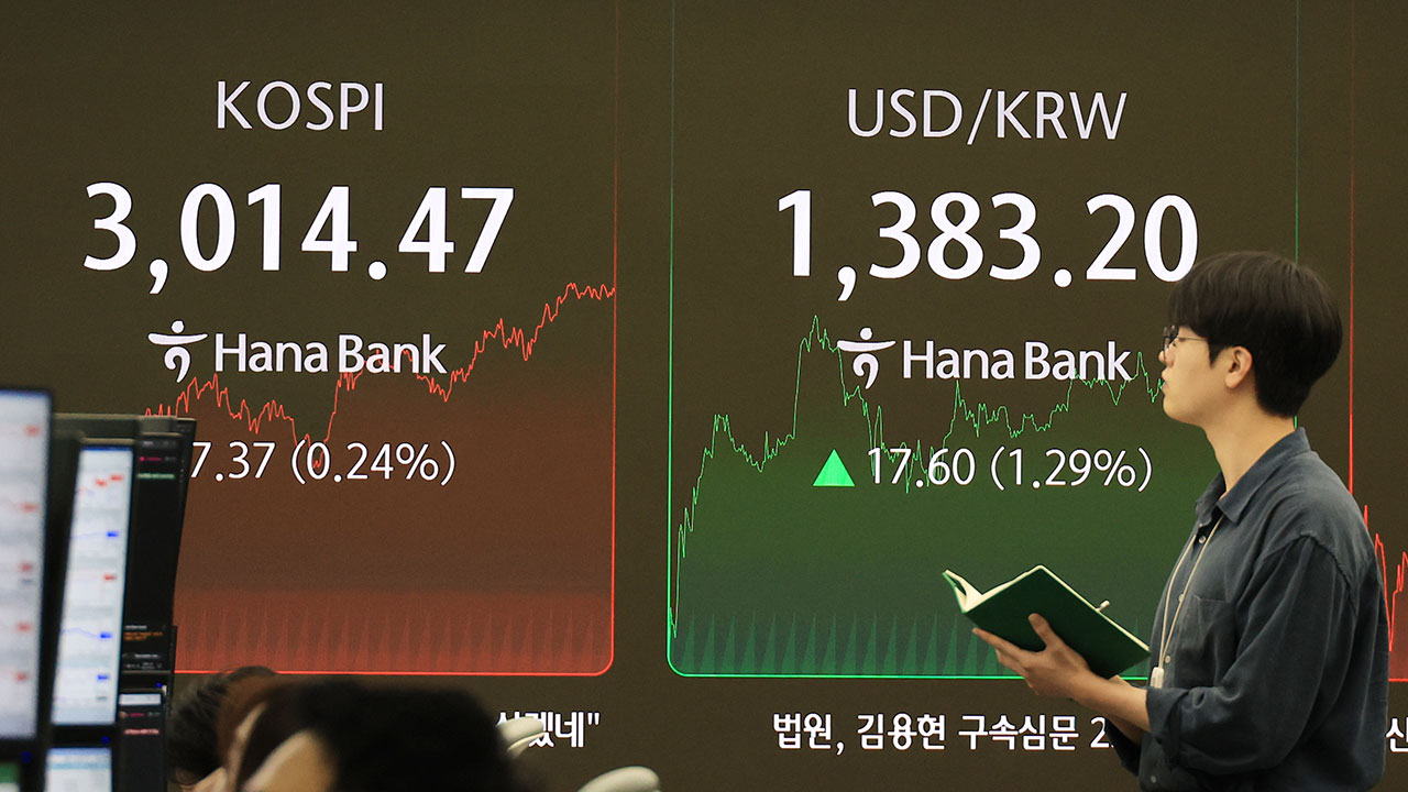 중동 위기에 원달러 1,384.3원‥한 달 만에 최고