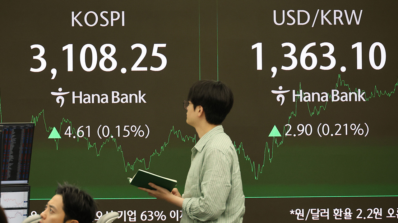 코스피, 0.15% 올라 3,108.25 마감‥코스닥은 하락
