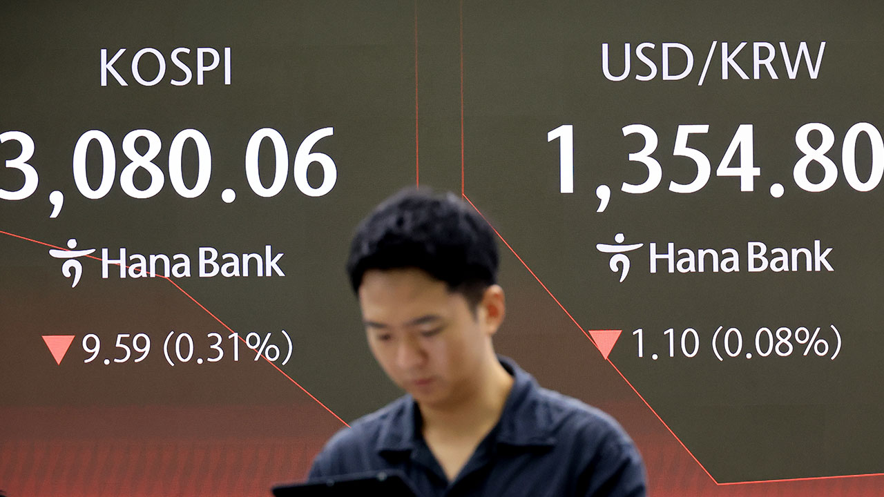 코스피, 외국인 매도세에 3,070대 약세 마감