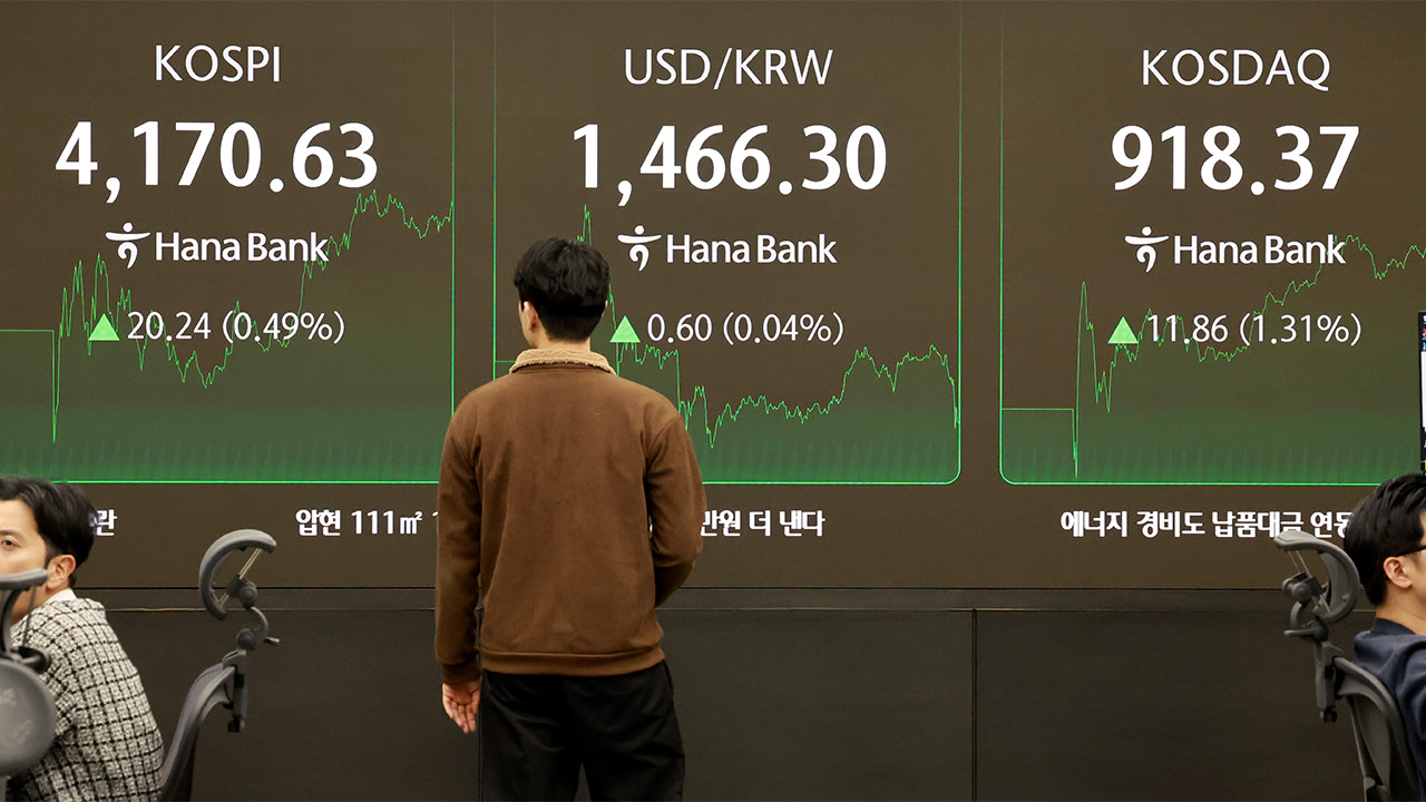 미국 증시 하락 여파에 코스피 4,000선‥환율 1,470원대
