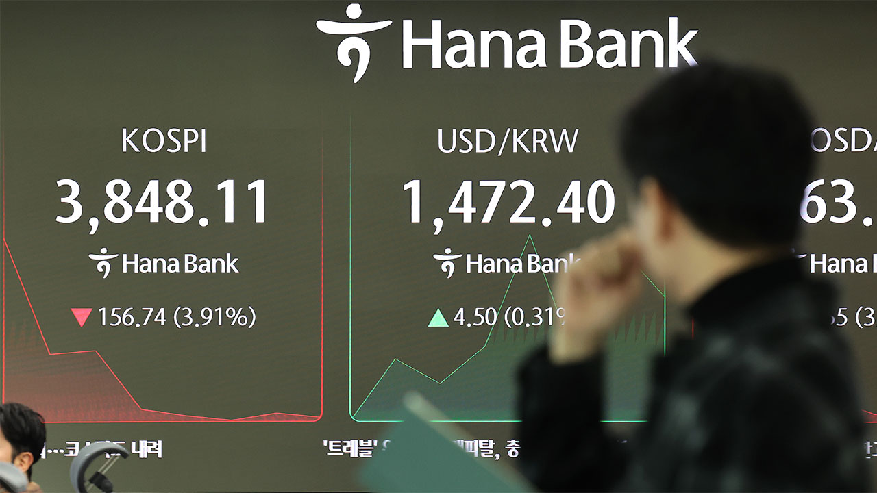 코스피, 하락 출발해 3,900대 아래로‥미국 주식 급락 영향