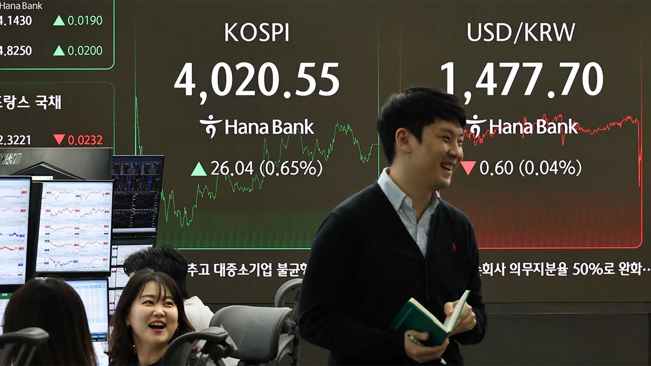 코스피, 기관 순매수 속 4,020선 마감‥코스닥 915.27