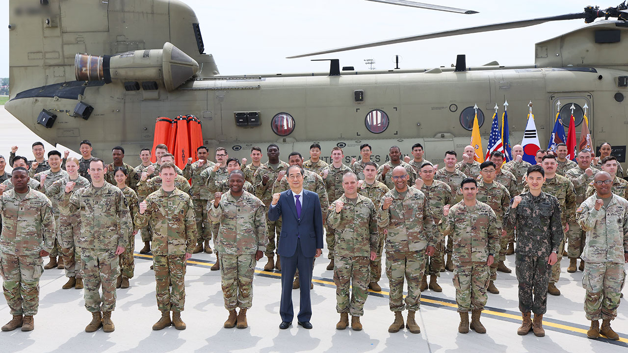 한덕수, 한미연합사 방문‥"한미동맹관계 지속 강화·발전 노력"