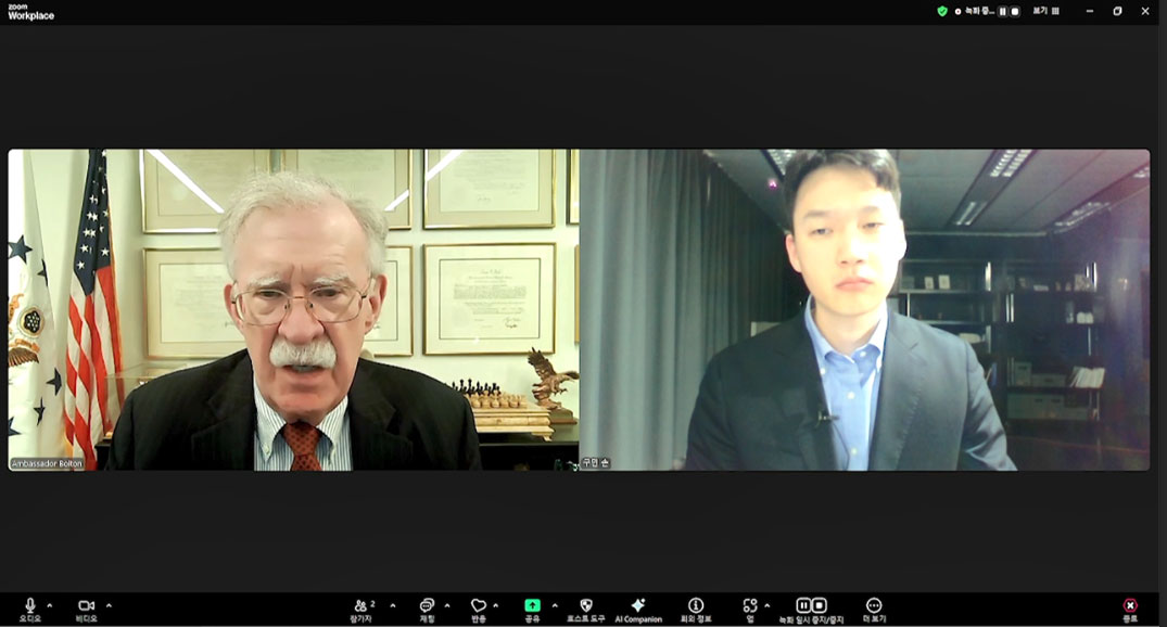 [존 볼턴 인터뷰②] 미국의 속내? "한국의 미래, 대만 미래와 깊이 연결"