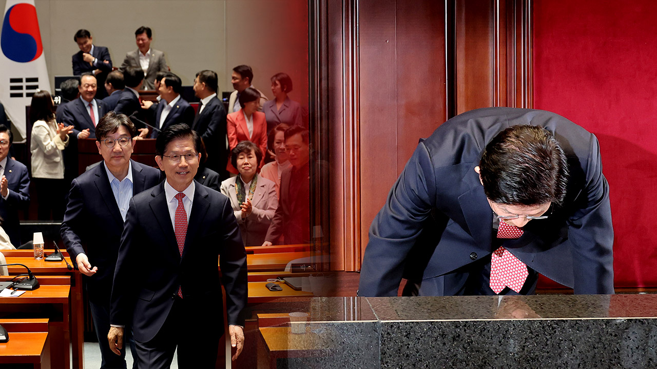 큰절 올린 김문수 "'원팀' 화합해야"‥권성동 "김문수 중심 뭉쳐야"