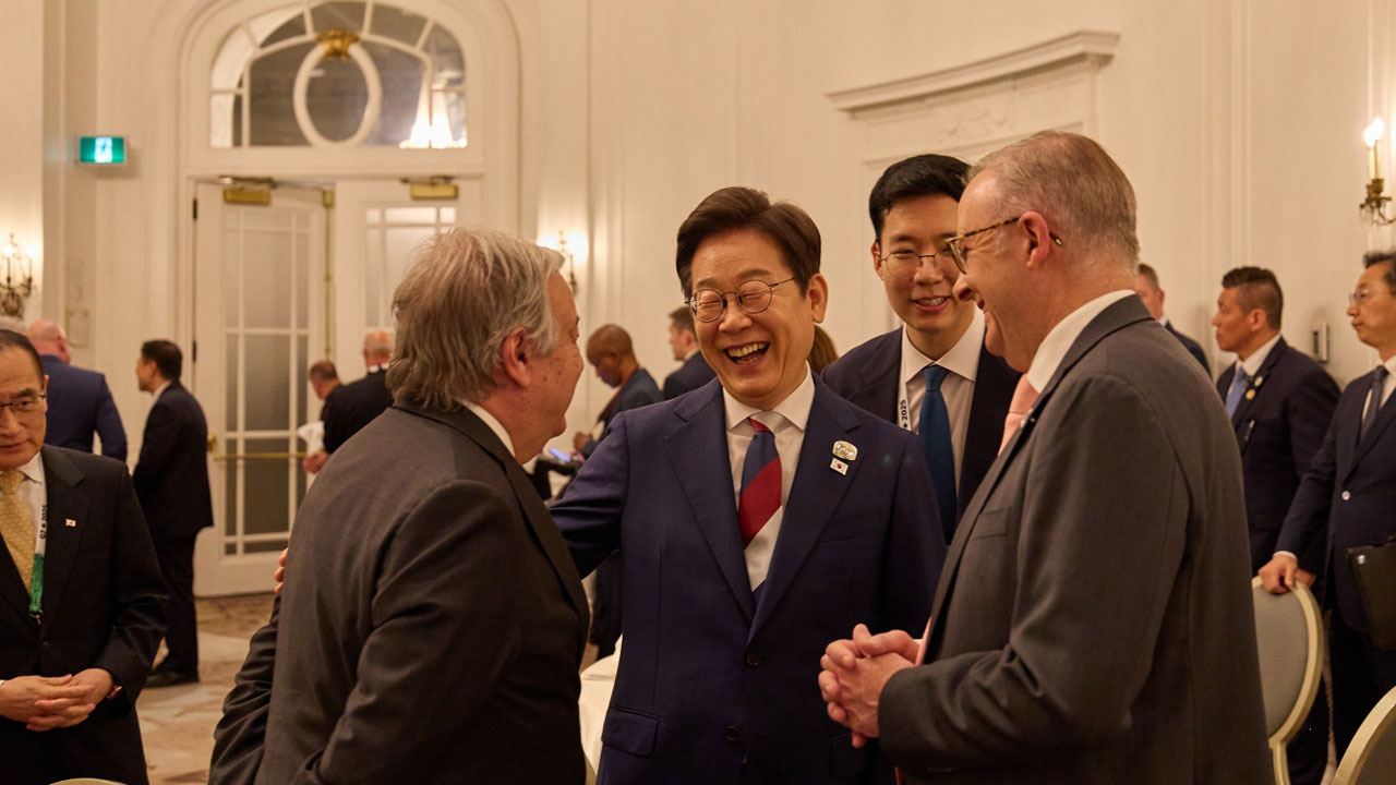 이재명 대통령, UN 사무총장과 회동‥"UN 중심 국제연대 중요, 한국 정부 역할 지속"