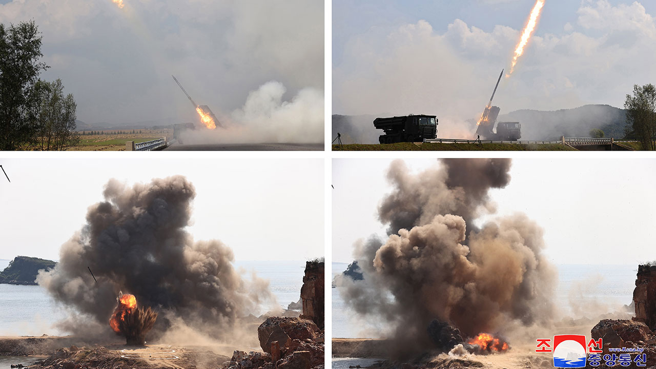 북한, 서해상에 방사포 10여 발 발사‥사격훈련 추정