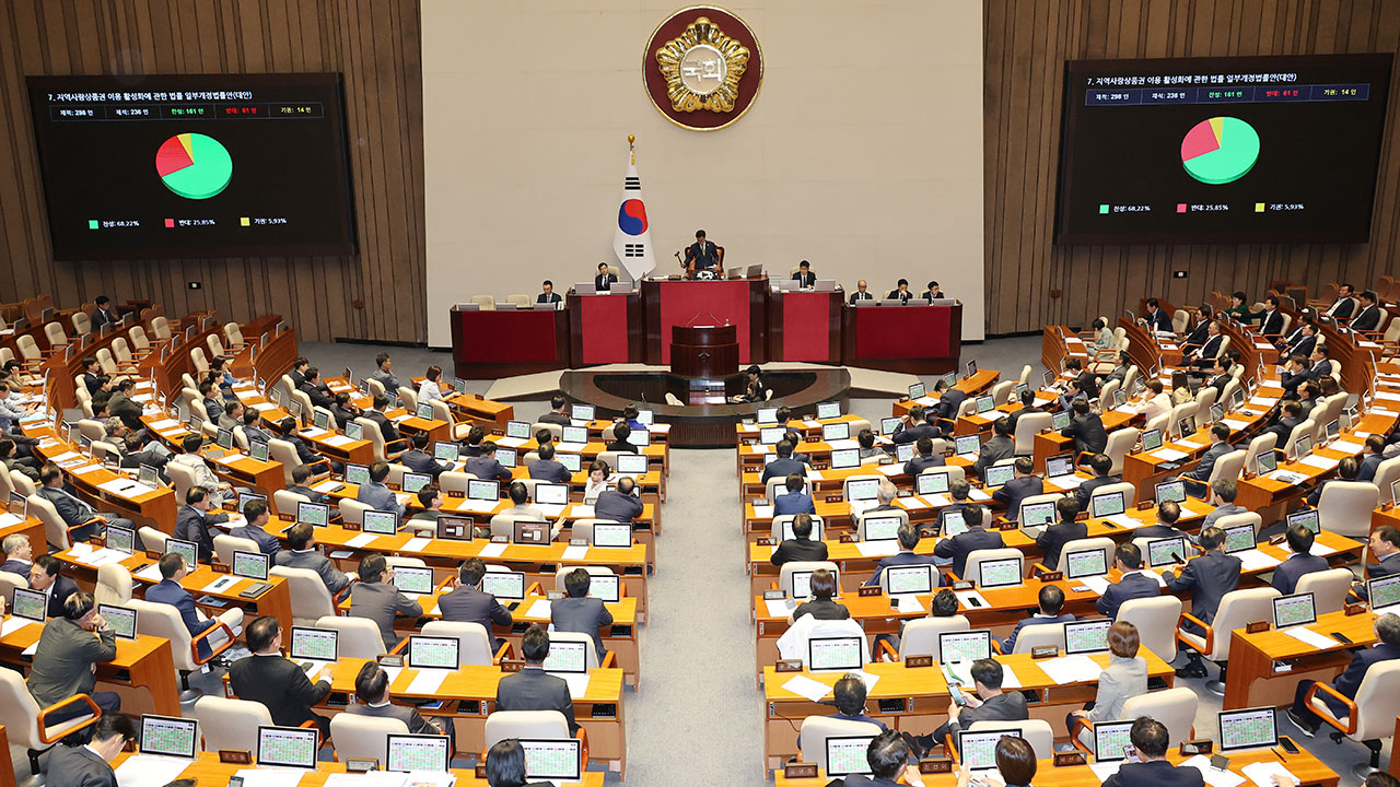지역사랑상품권 국가지원 의무화‥상품권법 개정안 국회 본회의 통과