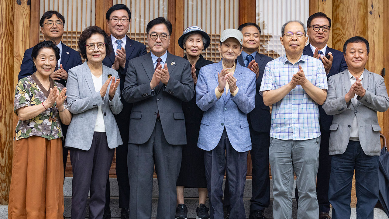 우원식 국회의장, 80주년 광복절 앞두고 반민특위 유족과 오찬