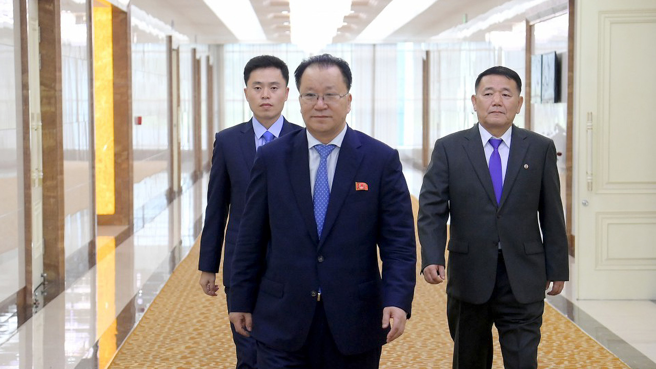 북한 김선경 부상 뉴욕 도착‥질문에 '묵묵부답'