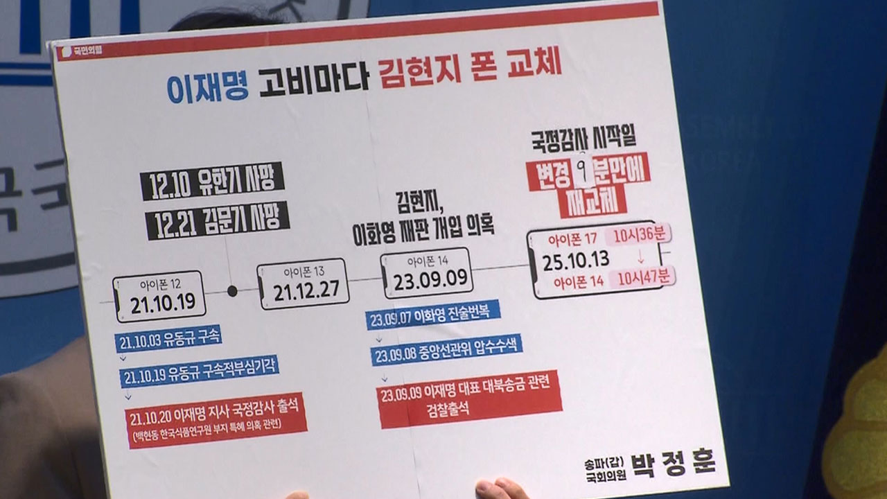 박정훈 "김현지, 대통령 위기마다 휴대전화 교체‥증거인멸 행위"