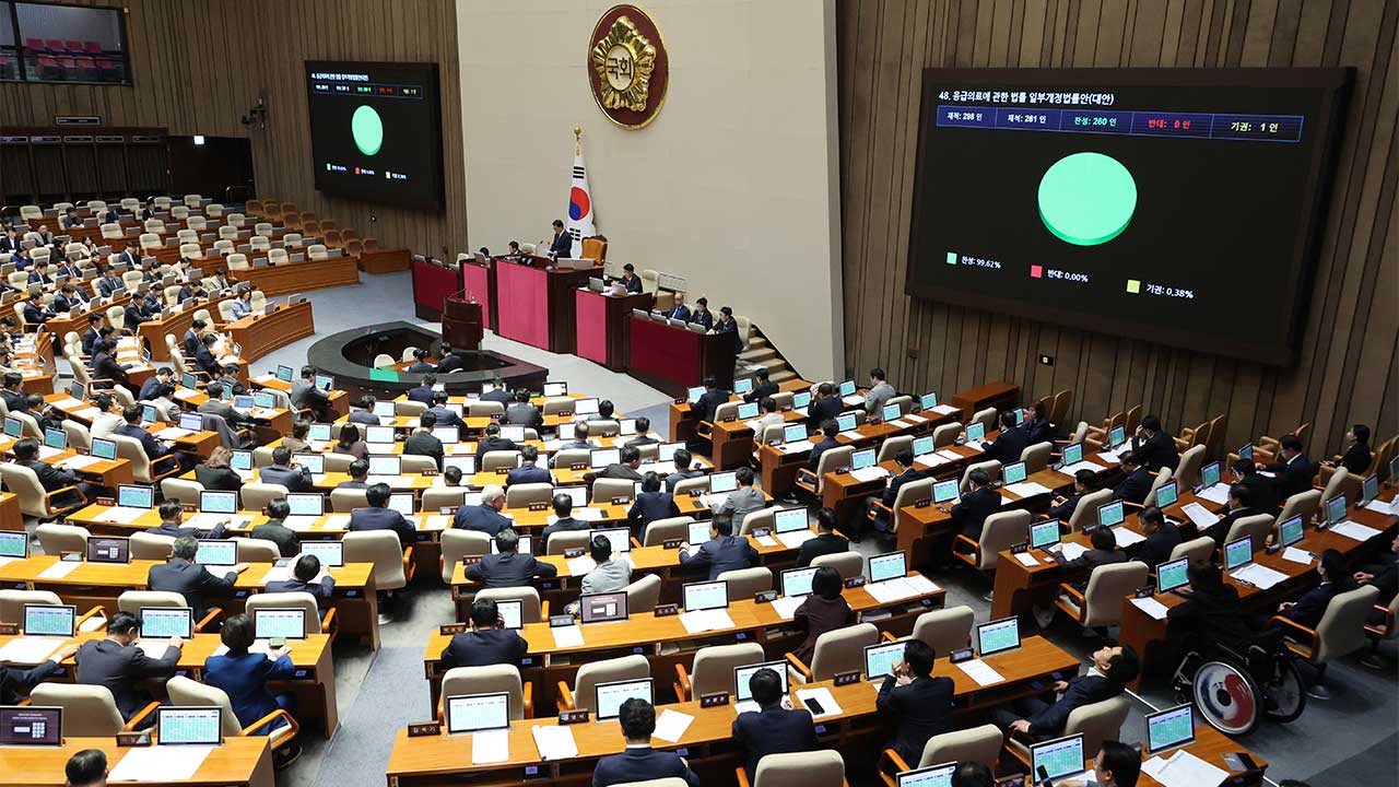 국회, '응급실 뺑뺑이 방지법' 등 74개 비쟁점 법안 처리‥무안공항 참사 국정조사도 보고 