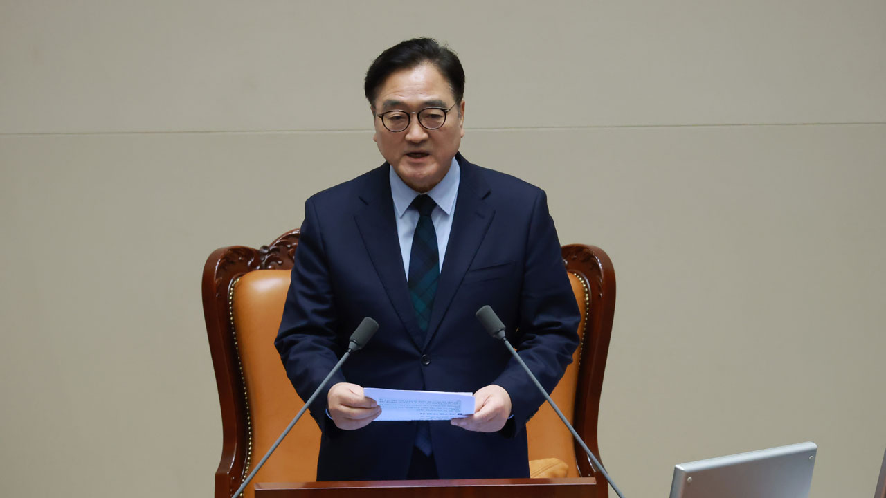 우원식 "양 교섭단체 요청 수용해 정회 없이 필리버스터 계속 진행"