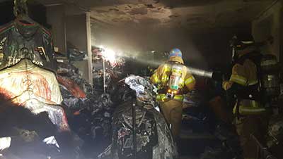 경기 평택 상가주택서 화재‥90대 여성 구조