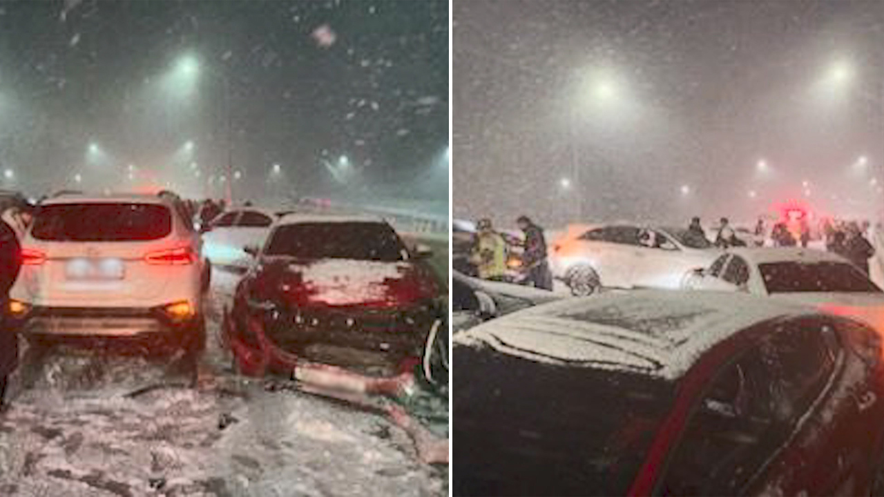 어젯밤 익산평택고속도로서 눈길에 12대 추돌‥9명 경상