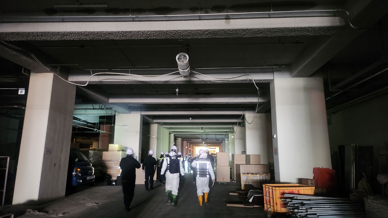 '6명 사망' 부산 반얀트리 호텔 화재 현장 합동 감식