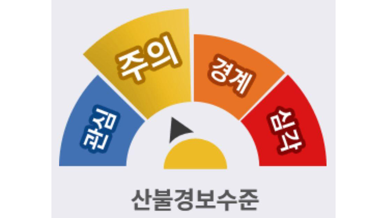 산림청, 산불재난 국가위기경보 '주의' 확대 발령