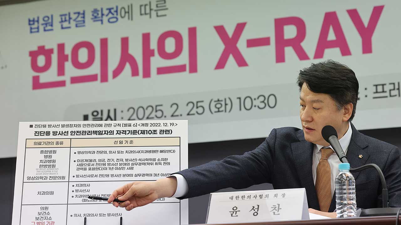 한의사 '엑스레이' 사용 선언‥"진단용 방사선 안전책임자에 한의사 추가하라"